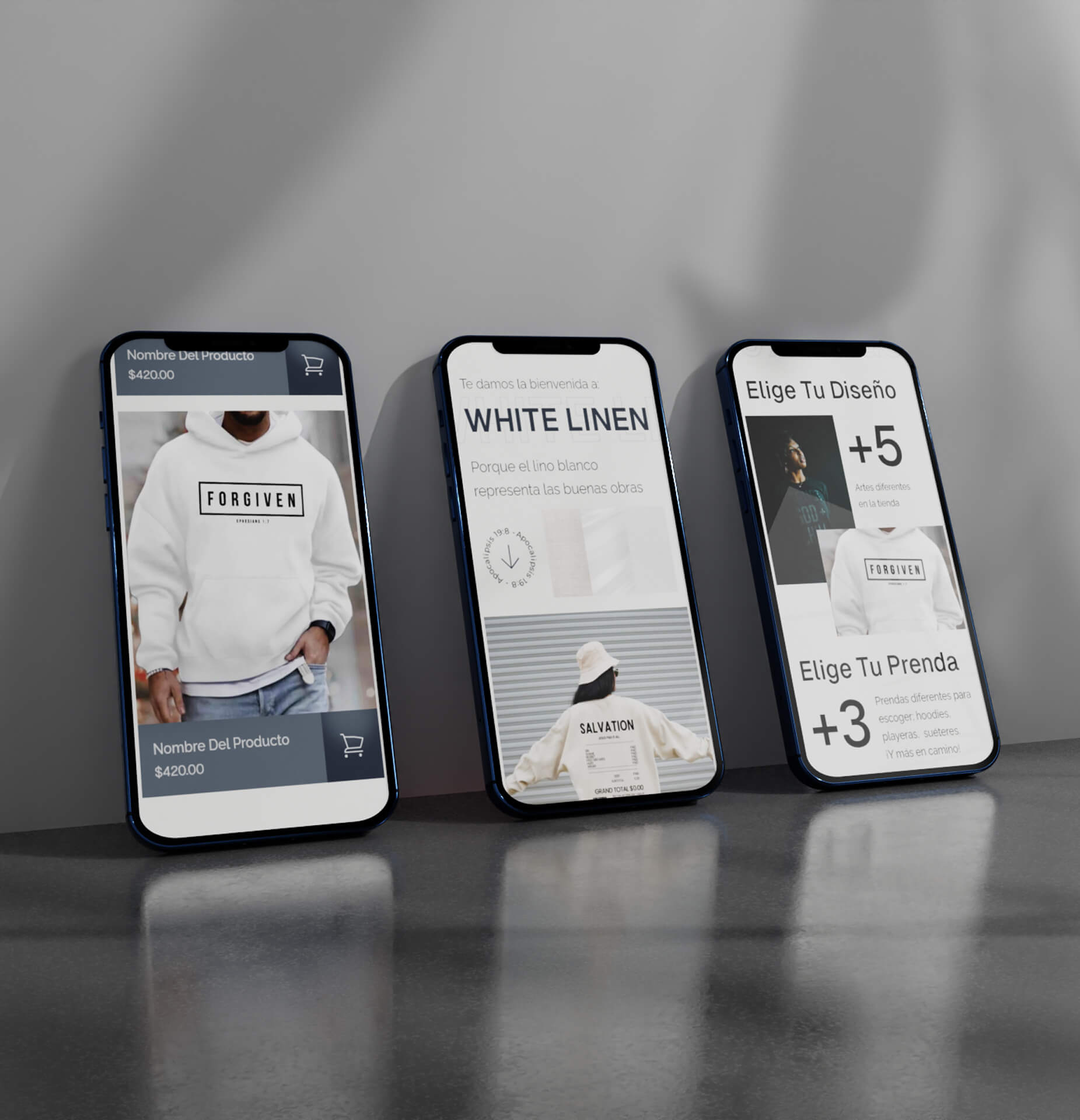 White Linen website marketing render White Linen website marketing render